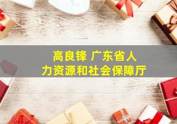 高良锋 广东省人力资源和社会保障厅